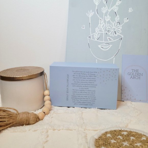 NEW The Golden Arch 100% Silk 22 Momme Pillowcase Silver Gray Size F - Picture 5 of 12